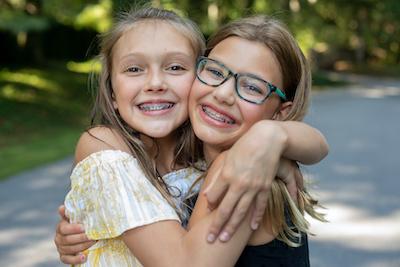 mother and daughter with braces